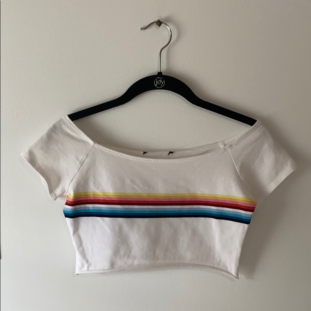 Off the shoulder crop top